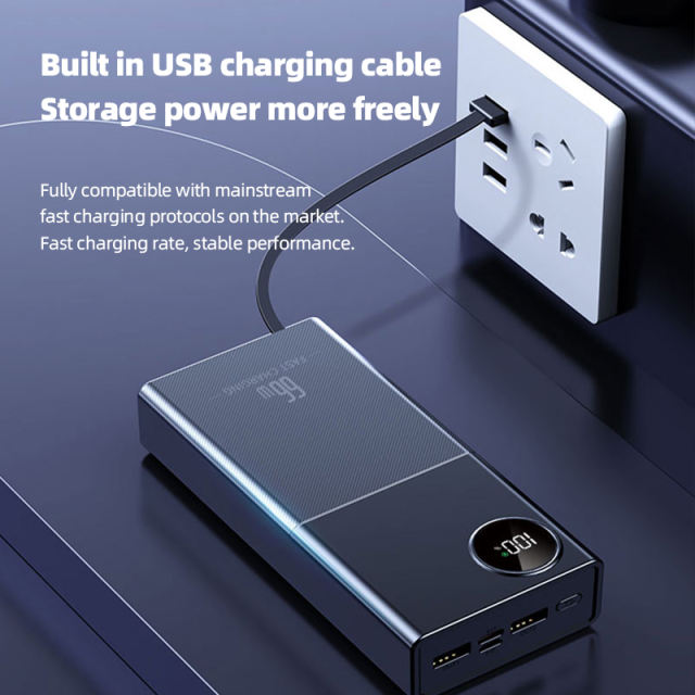 66w super fast charge built in four cables 10000mAh/20000mAh large capacities power bank RC-PD41