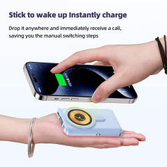 Mini transparent magnetic wireless charging，22.5W super charging built in four cables 10000mAh power bank RC-WP023