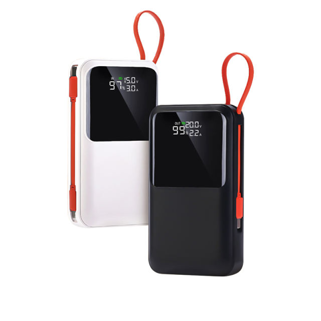 45w super fast charge 20000mAh built in 2 data cables powerbank RC-PD48