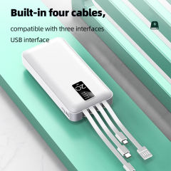 20000mAh Large capacity,built in four cables power bank RC-P207