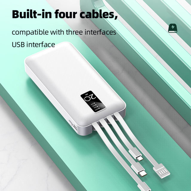 20000mAh Large capacity,built in four cables power bank RC-P207