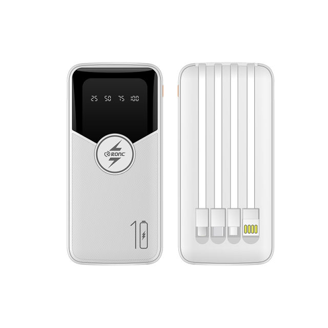 10000mAh intelligent fast charge，built in four cables power bank  RC-P154