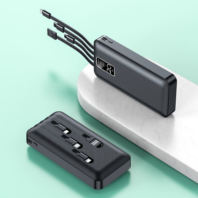 20000mAh Large capacity,built in four cables power bank RC-P207