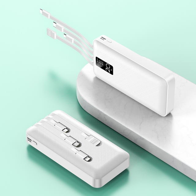 20000mAh Large capacity,built in four cables power bank RC-P207