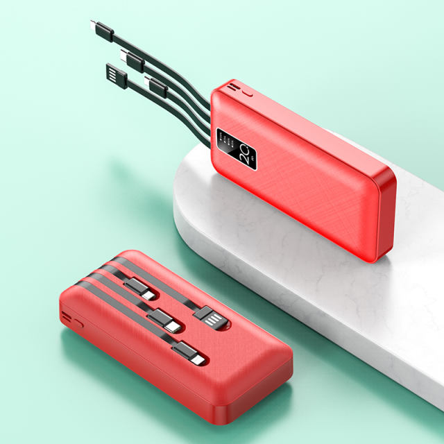 20000mAh Large capacity,built in four cables power bank RC-P207