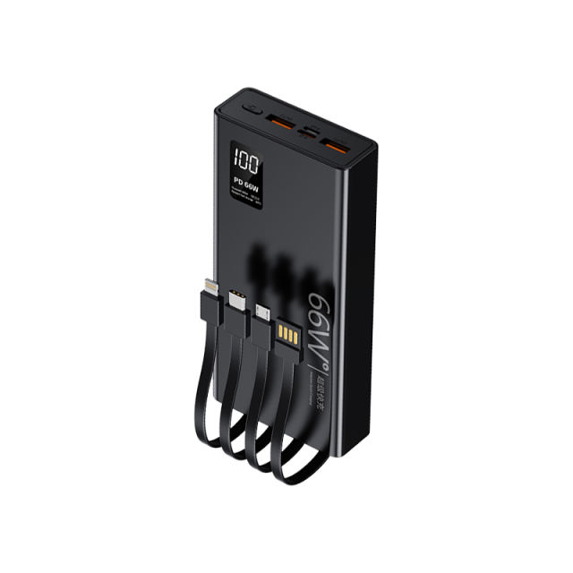 10,000mAh/20,000mAh large capacity,22.5W/66W super fast charge Built in four cables power bank