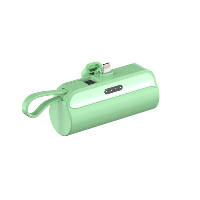 5,000mA Mini capsule with Lanyard Built-in cable tail plug Power Bank RC-GP56
