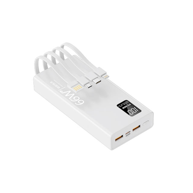 10,000mAh/20,000mAh large capacity,22.5W/66W super fast charge Built in four cables power bank