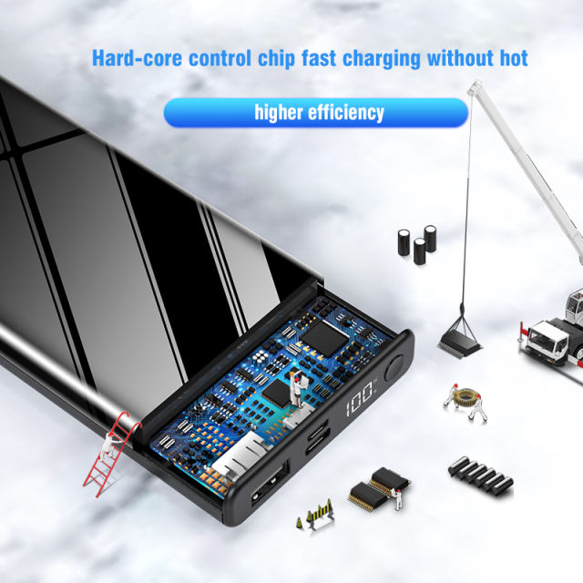 10,000mAh full mirror screen power bank RC-P131