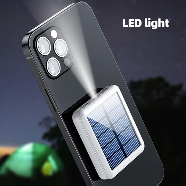 10,000mAh Solar charging Built in 4 cables mini power bank RC-P158