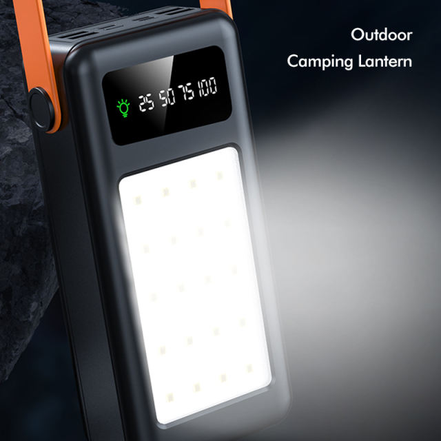 30,000~120,000mAh Large Capacity Built in 4 Cables Power Bank With Camping light RC-P306