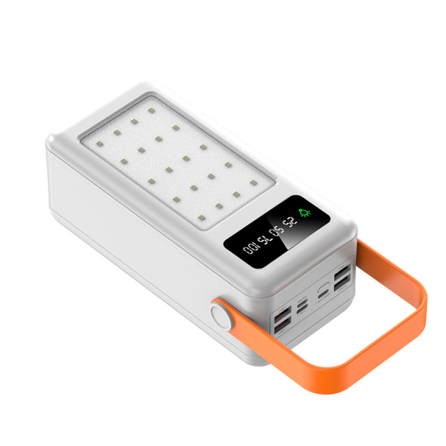 30,000~120,000mAh Large Capacity Built in 4 Cables Power Bank With Camping light RC-P306