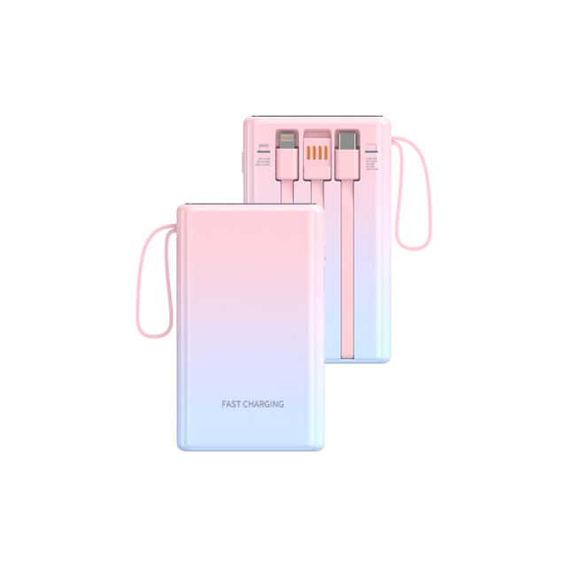 22.5W Super Fast Charge  Built in three cables Power Bank RC-PD50
