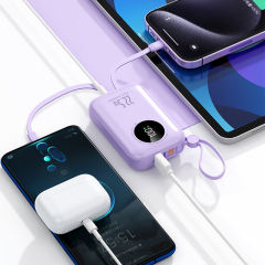 22.5W Super Fast Charge  Built in Three Cables 10,000mAh Power Bank RC-PD51