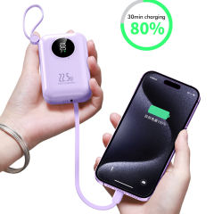 22.5W Super Fast Charge  Built in Three Cables 10,000mAh Power Bank RC-PD51