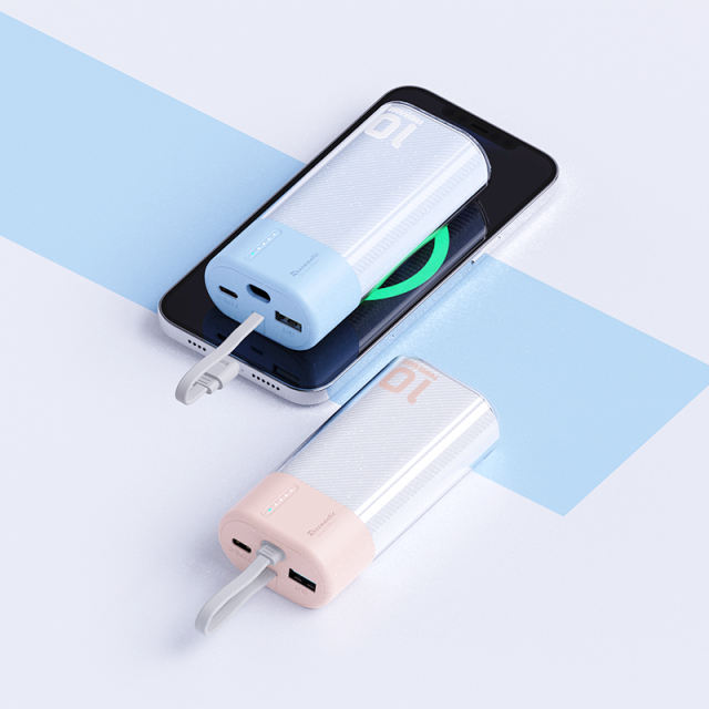 22.5W Super Fast Charge  Built in Cable 10,000mAh Power Bank RC-PD52
