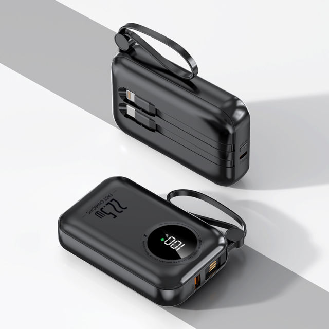 22.5W Super Fast Charge  Built in Three Cables 10,000mAh Power Bank RC-PD51