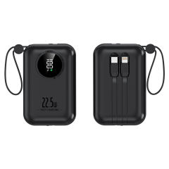 22.5W Super Fast Charge  Built in Three Cables 10,000mAh Power Bank RC-PD51