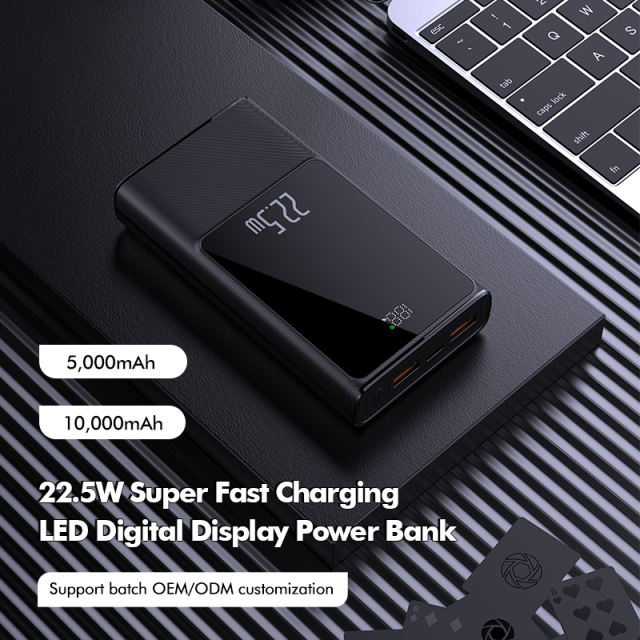 22.5W Super Fast Charge  LED Digital Display 10,000mAh Power Bank RC-PD56