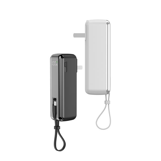 Folding AC-plug built in cables 22.5W Super Fast Charging 5,000mAh Power Bank RC-PD59