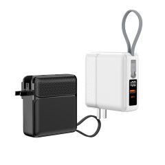RC-PD61 Power Bank with Folding AC Plug and Built-in Cables RC-PD61