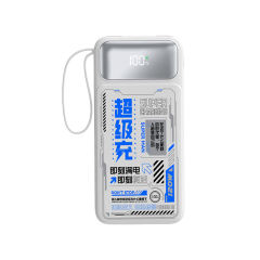 22.5W Super Fast Charging punk style Built-in four cables power bank RC-PD62