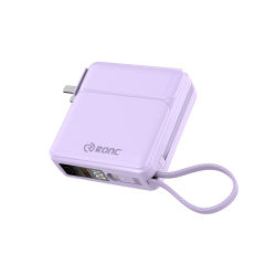 RC-PD61 Power Bank with Folding AC Plug and Built-in Cables RC-PD61