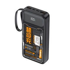 22.5W Super Fast Charging punk style Built-in four cables power bank RC-PD62