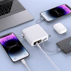 RC-PD61 Power Bank with Folding AC Plug and Built-in Cables RC-PD61