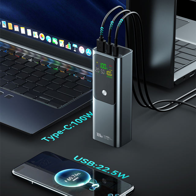 100W Bidirectional Fast Charging 20,000mAh laptop Power Bank RC-PD64