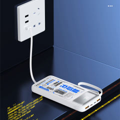 22.5W Super Fast Charging punk style Built-in four cables power bank RC-PD62