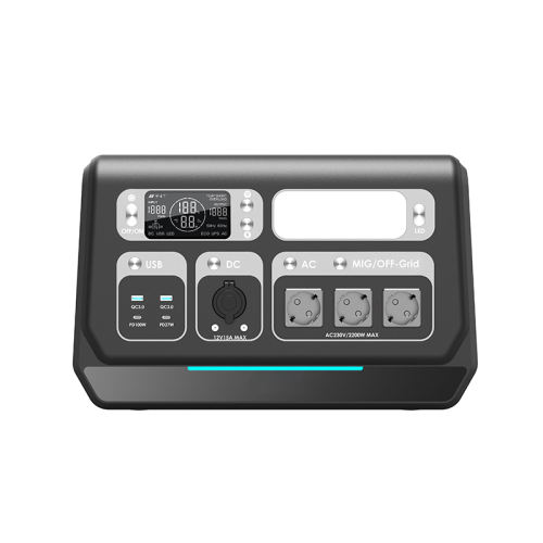 AC 2400W OUTPUT Outdoor Portable Power Station 640000mAh /3.2V Start Car Charging+Solar Panel Charging RC-PP08