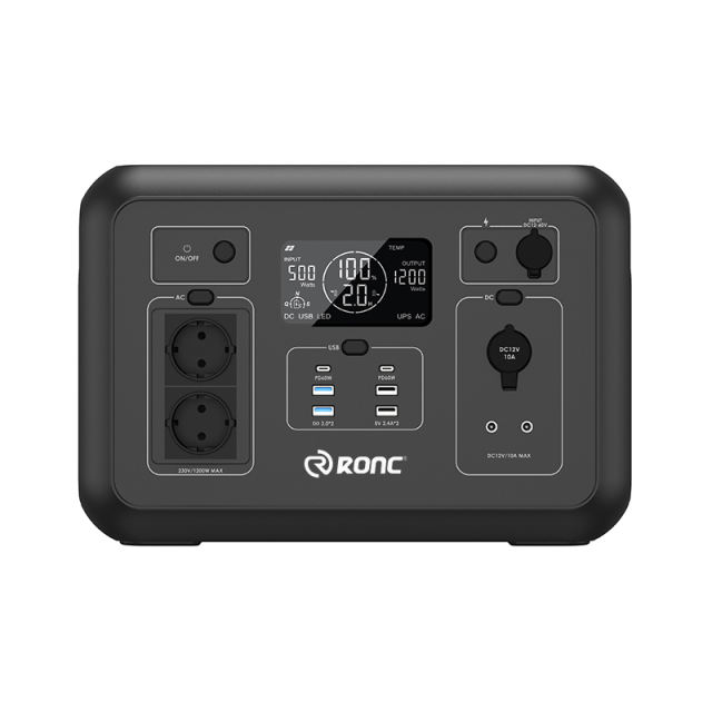 AC 1200W OUTPUT Outdoor Portable Power Station 315000mAh /3.2V Start Car Charging+Solar Panel Charging RC-PP07