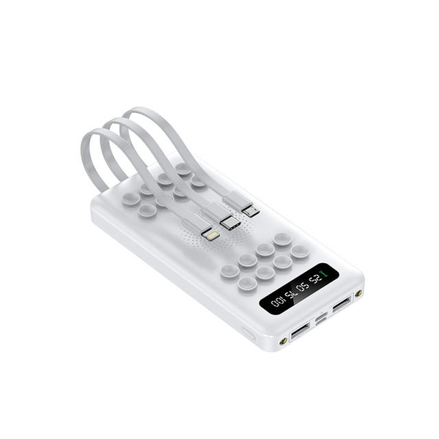 Suction Cup Wireless Charging Built in 3 cables 20,000mAh Large Capacity power bank RC-WP029