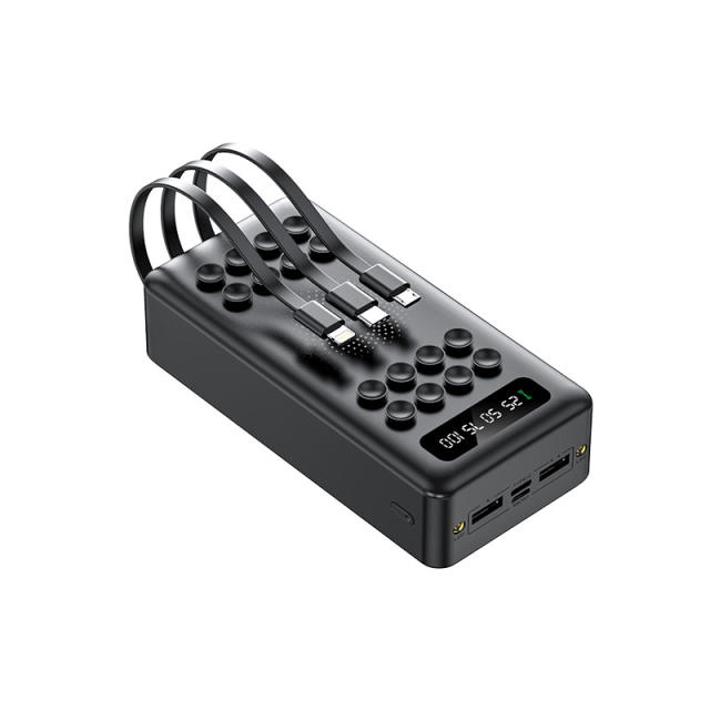 Suction Cup Wireless Charging Built in 3 cables 20,000mAh Large Capacity power bank RC-WP029
