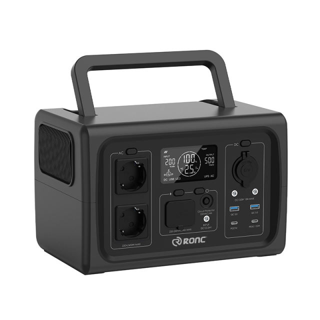 AC 600W output Outdoor Portable Power Station 160000mAh /3.2V Start Car Charging+Solar Panel Input RC-PP06