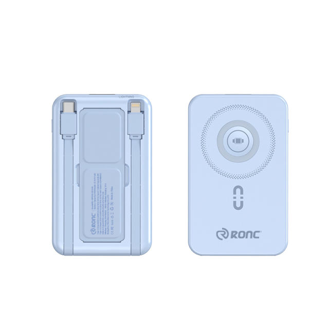 15W Magnetic Wireless Charging+PD20W Max Fast Charging Built-in 2 Cables Power Bank RC-WP030