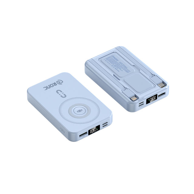 15W Magnetic Wireless Charging+PD20W Max Fast Charging Built-in 2 Cables Power Bank RC-WP030
