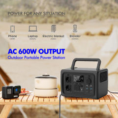 AC 600W output Outdoor Portable Power Station 160000mAh /3.2V Start Car Charging+Solar Panel Input RC-PP06