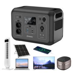 AC 1200W OUTPUT Outdoor Portable Power Station 315000mAh /3.2V Start Car Charging+Solar Panel Charging RC-PP07