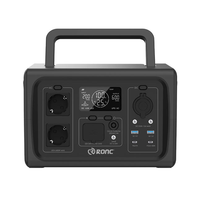 AC 600W output Outdoor Portable Power Station 160000mAh /3.2V Start Car Charging+Solar Panel Input RC-PP06