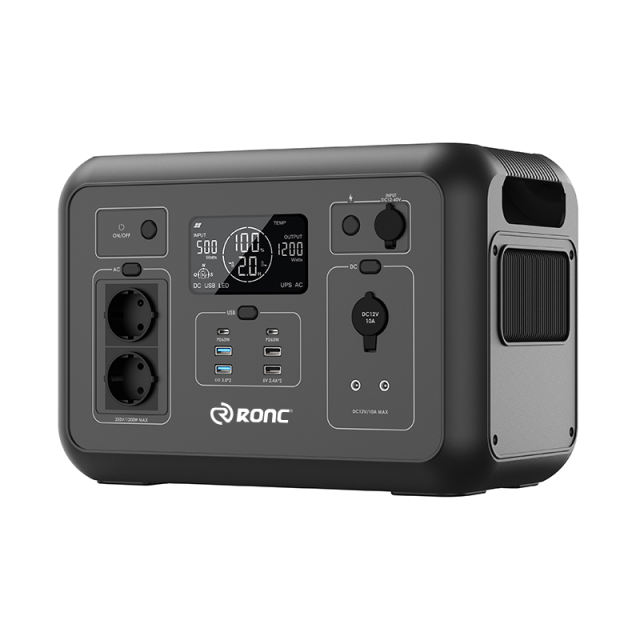 AC 1200W OUTPUT Outdoor Portable Power Station 315000mAh /3.2V Start Car Charging+Solar Panel Charging RC-PP07
