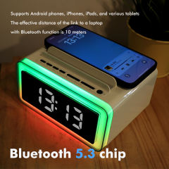 Light Boom Colorful Bluetooth Speaker with 10W Wireless Charging and RGB Lights RC-Y71