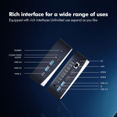 High-Performance Mini PC with Intel 12th Gen i5-1240P Processor and Expandable Storage RC- AD16