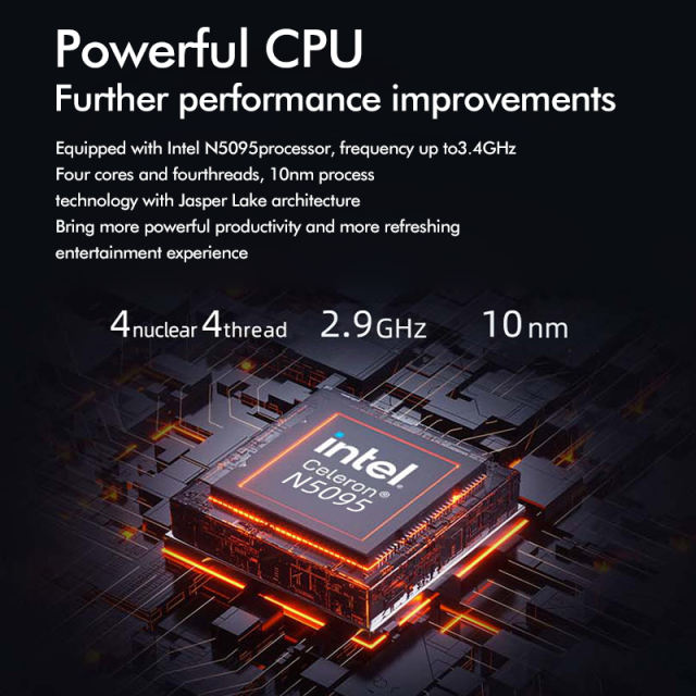 Gateway Mini PC T9-Pro: Dual LAN Mini PC &amp; Micro Server with Intel® N5095 Quad-Core Processor 16GB DDR5 Support, 2TB SSD, WiFi 6, and 1000M Ethernet RC-T9