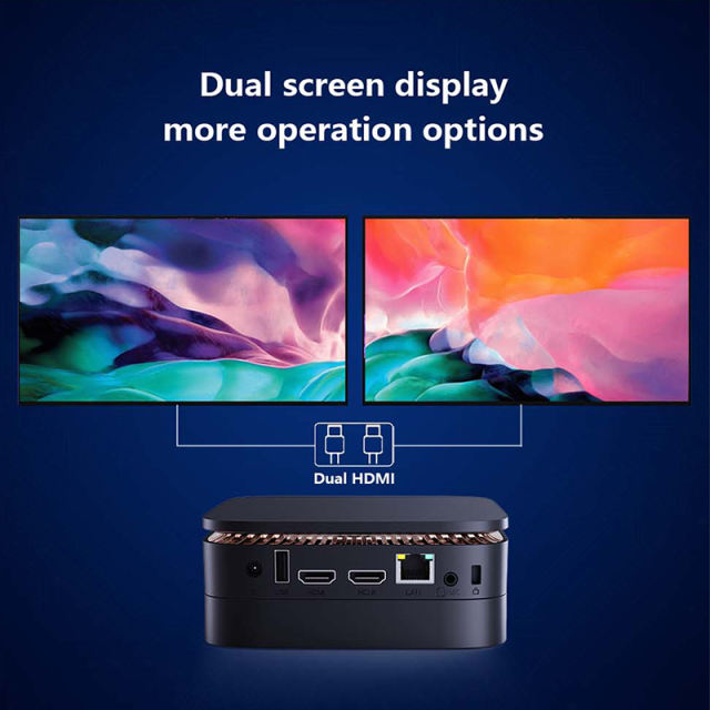 RC-AK1 Mini PC -Intel® Processor N95 M 2*DDR4 MaX to 64GB Intel® UHD Graphics 1*M2 2280 NVME/NGFF 2TB SSD M.2 wifi 5/ wifi 6 1000M Ethernet VESA Mount