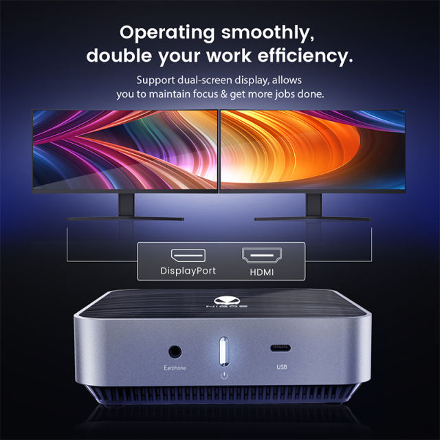 RC-AM02 Mini PC with AMD Athlon™ 300U Processor and Radeon™ Vega 3 Graphics，16GB DDR4 Support, 2TB SSD, WiFi 5