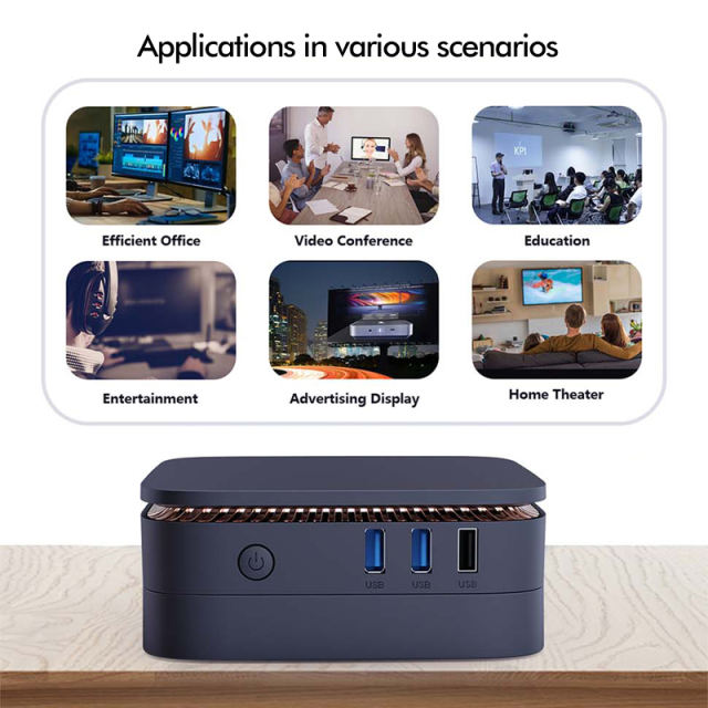 RC-AK1 Mini PC -Intel® Processor N95 M 2*DDR4 MaX to 64GB Intel® UHD Graphics 1*M2 2280 NVME/NGFF 2TB SSD M.2 wifi 5/ wifi 6 1000M Ethernet VESA Mount