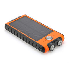 10,000mAh solar power bank featuring two spotlights and a built-in compass Outdoor portable power bank RC-P133