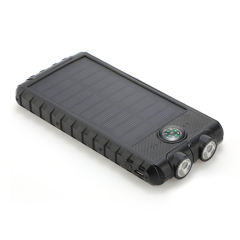 10,000mAh solar power bank featuring two spotlights and a built-in compass Outdoor portable power bank RC-P133